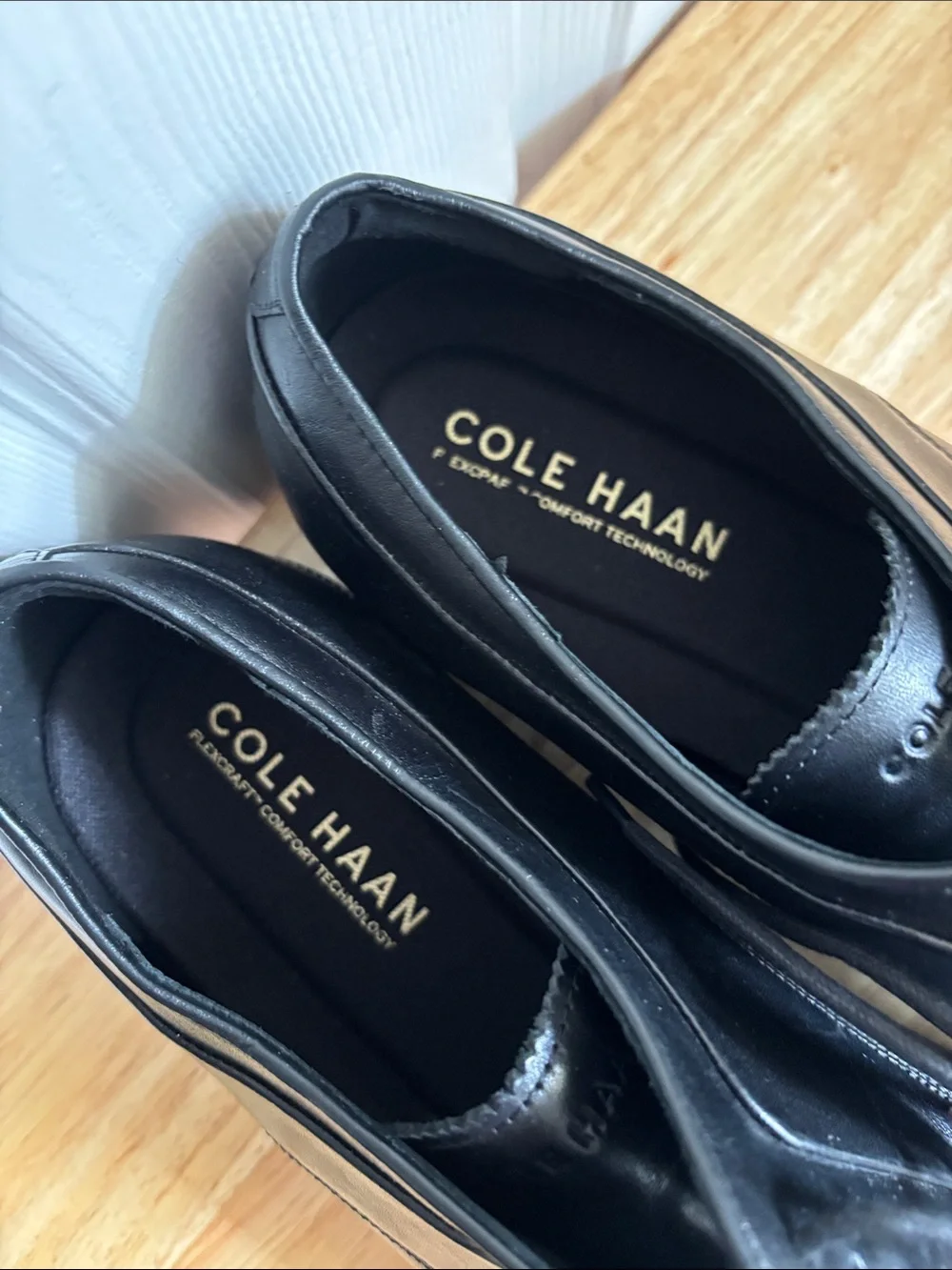 COLE HAAN Classic Black Leather Oxfords Dress Shoes Size 12 lace up work events